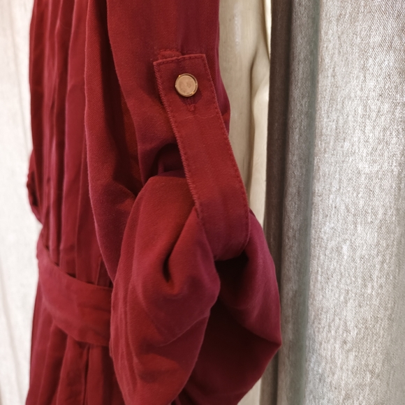 Forever New Denim Burgundy Shirtdress - Picture 3 of 6